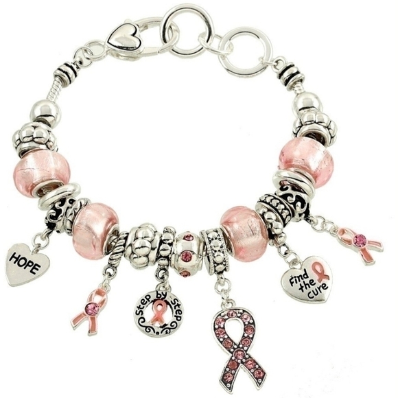 BREAST CANCER CHARM Bracelet - Picture 1 of 2